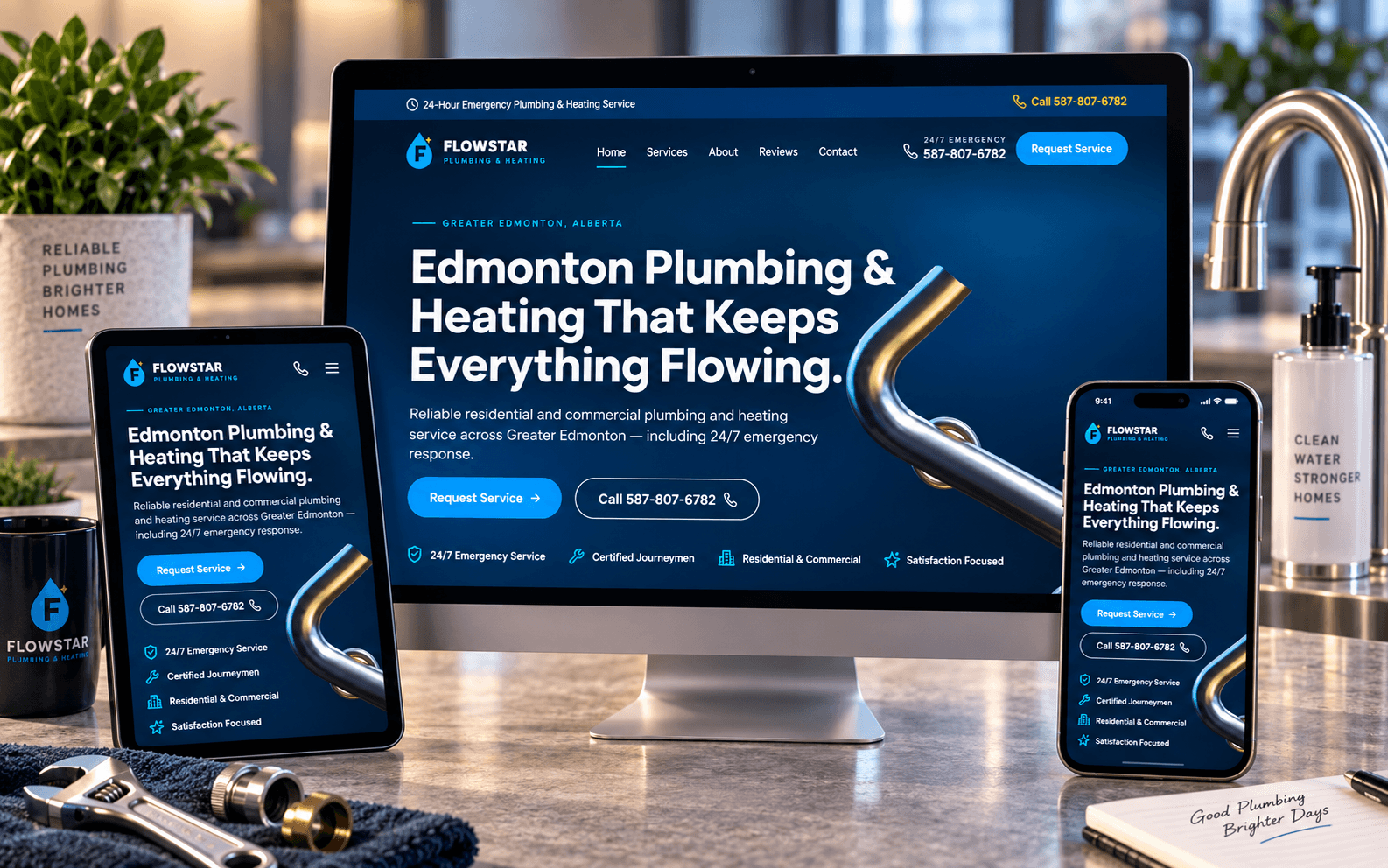 FlowStar Plumbing & Heating Website screenshot 2