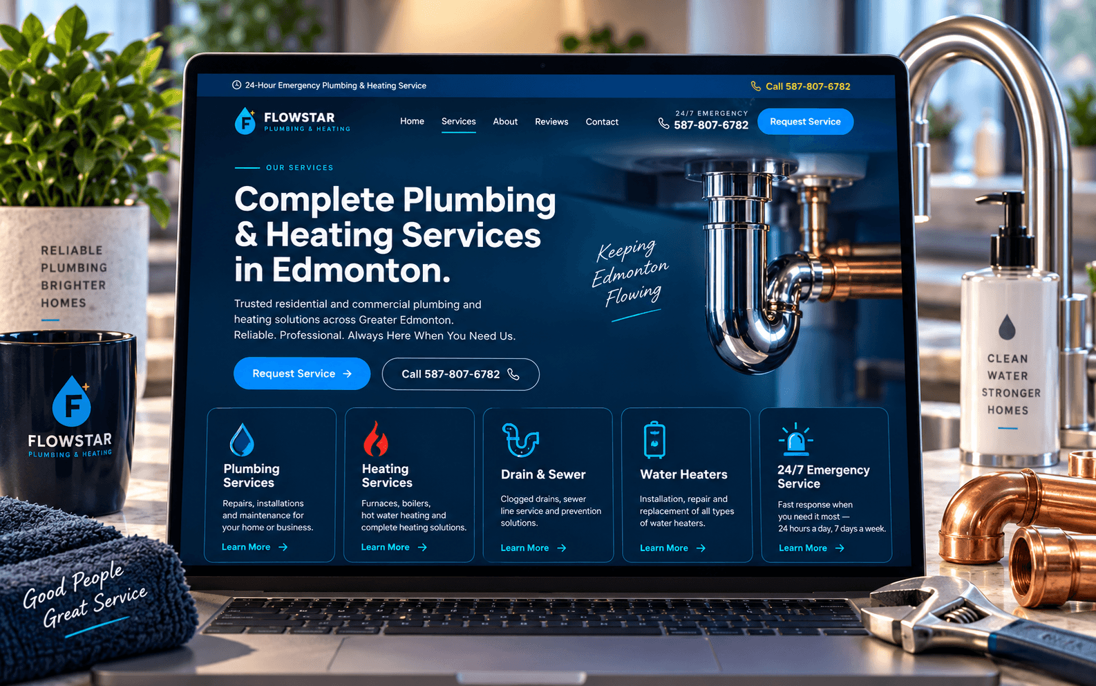FlowStar Plumbing & Heating Website screenshot 3