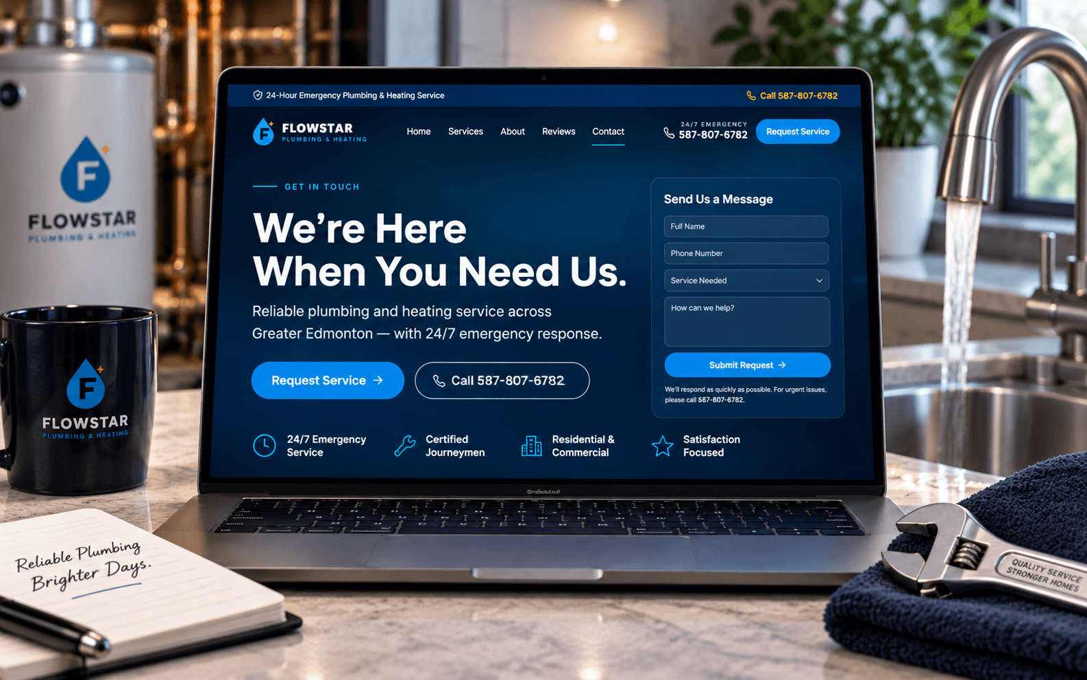 FlowStar Plumbing & Heating Website screenshot 4