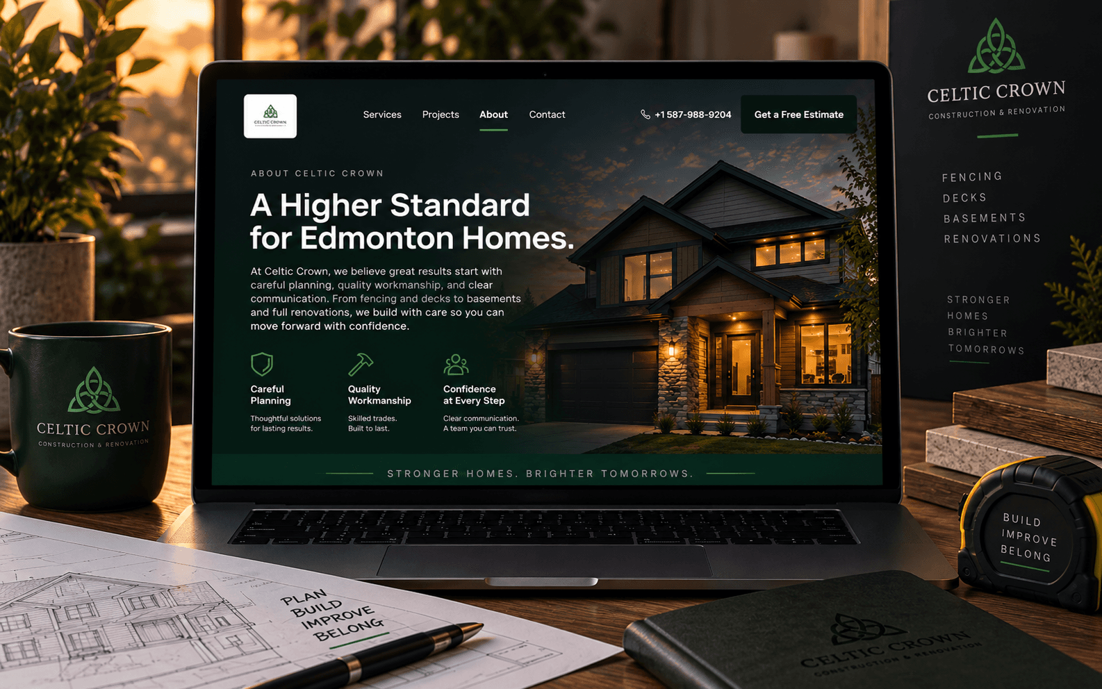 Celtic Crown Construction — Fencing, Decks & Renovations Website screenshot 4