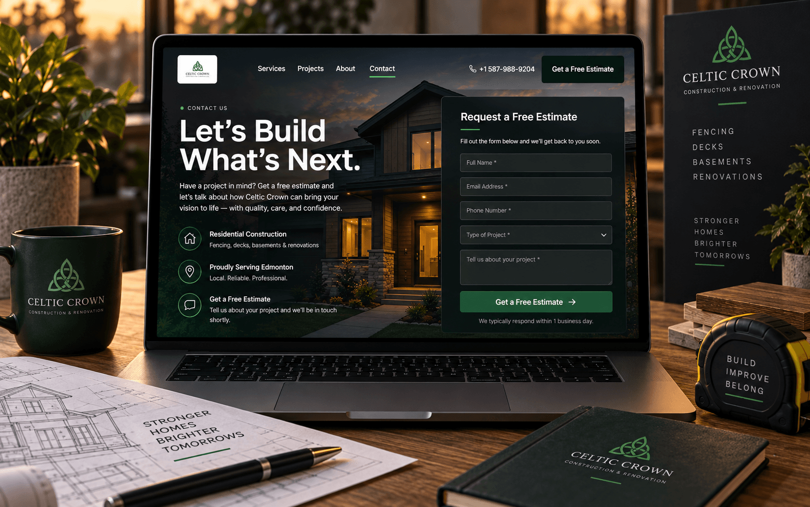 Celtic Crown Construction — Fencing, Decks & Renovations Website screenshot 5