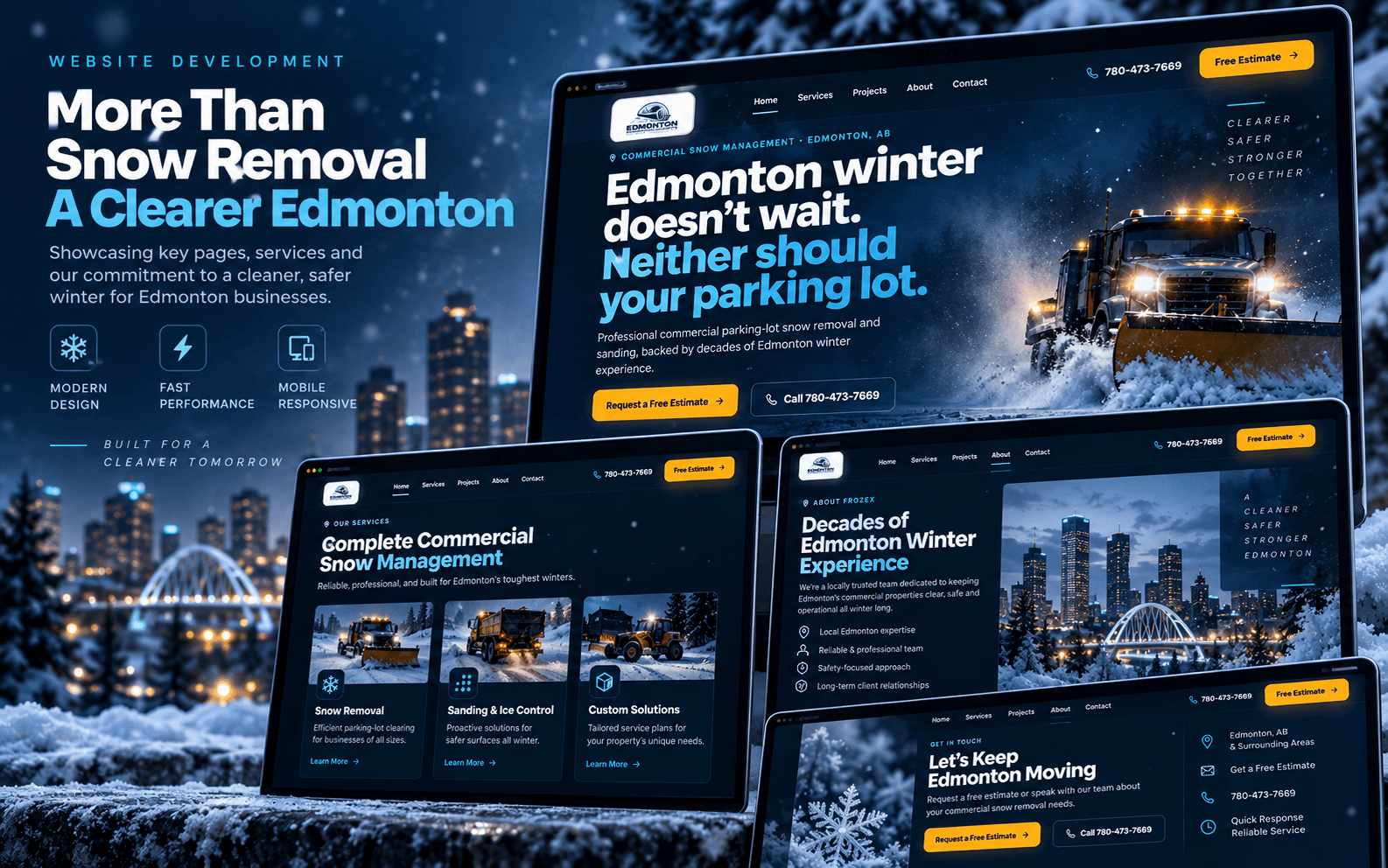 Edmonton Snow Removal & Sanding — Commercial Snow Management Website screenshot 3